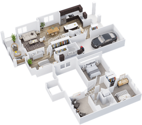 a floor plan of a house